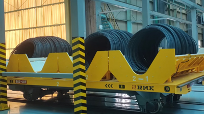 Pozoruhodný automatizovaný vozík prenosu železníc - RGV Transport CART